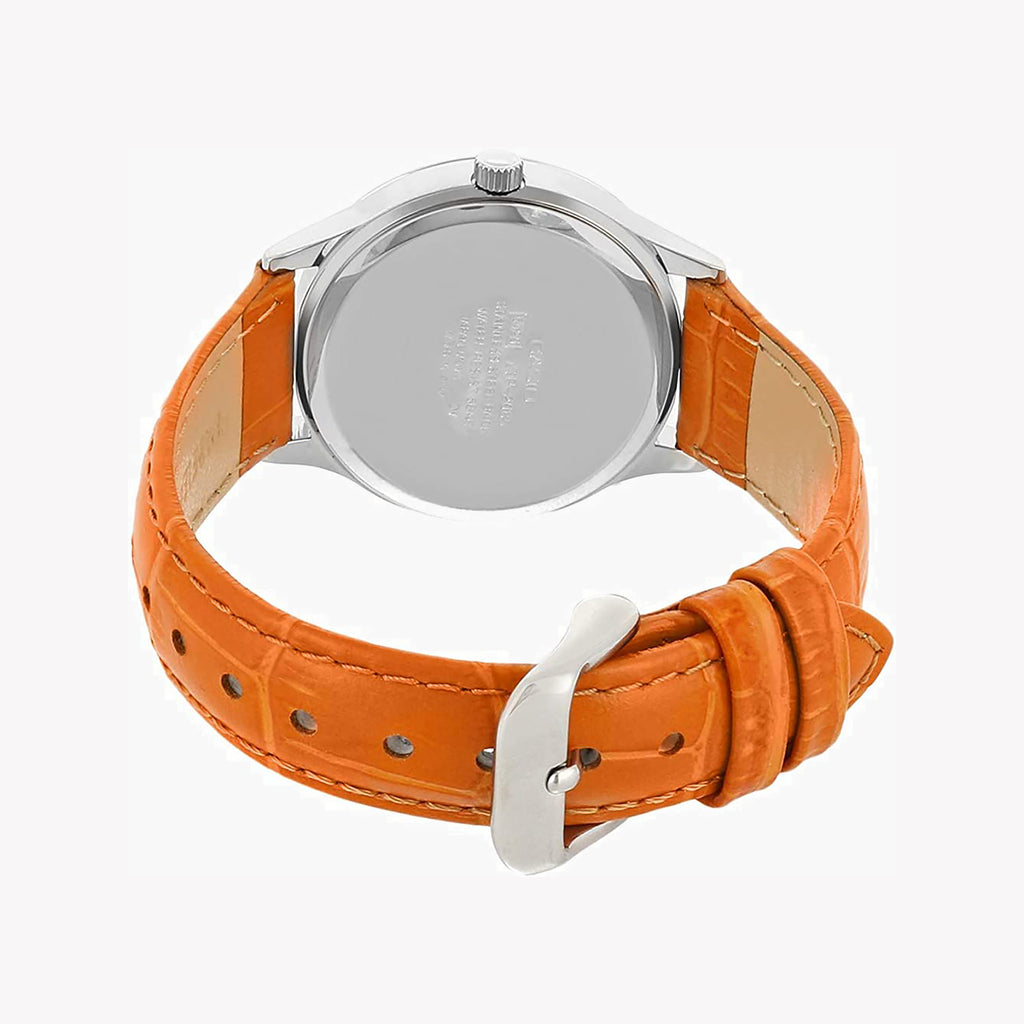 CASIO LTP-2085L-5AVDF ELEGANT CHIC - ORANGE LEATHER & SILVER STAINLESS WOMEN'S WATCH-i-Watch-3