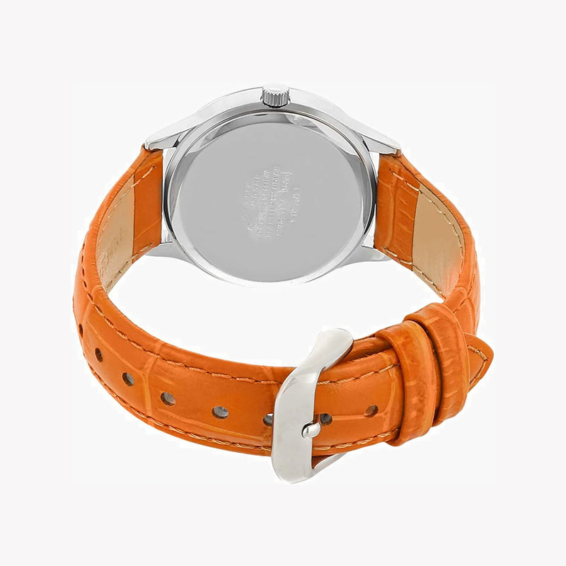 Casio Ltp-2085l-5avdf Elegant Chic - Orange Leather & Silver Stainless Women's Watch by i-watch