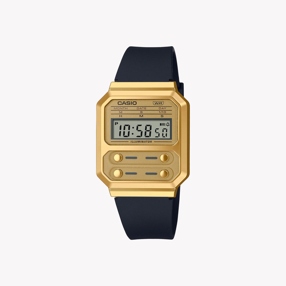 Casio Unisex Gold Mesh Watch, Digital Display | A100wefg-9aef by i-watch