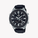 CASIO EDIFICE ERA-110BL-1AVDF - CHIC & ROBUST MEN'S WATCH WITH LEATHER BAND & BLACK DIAL