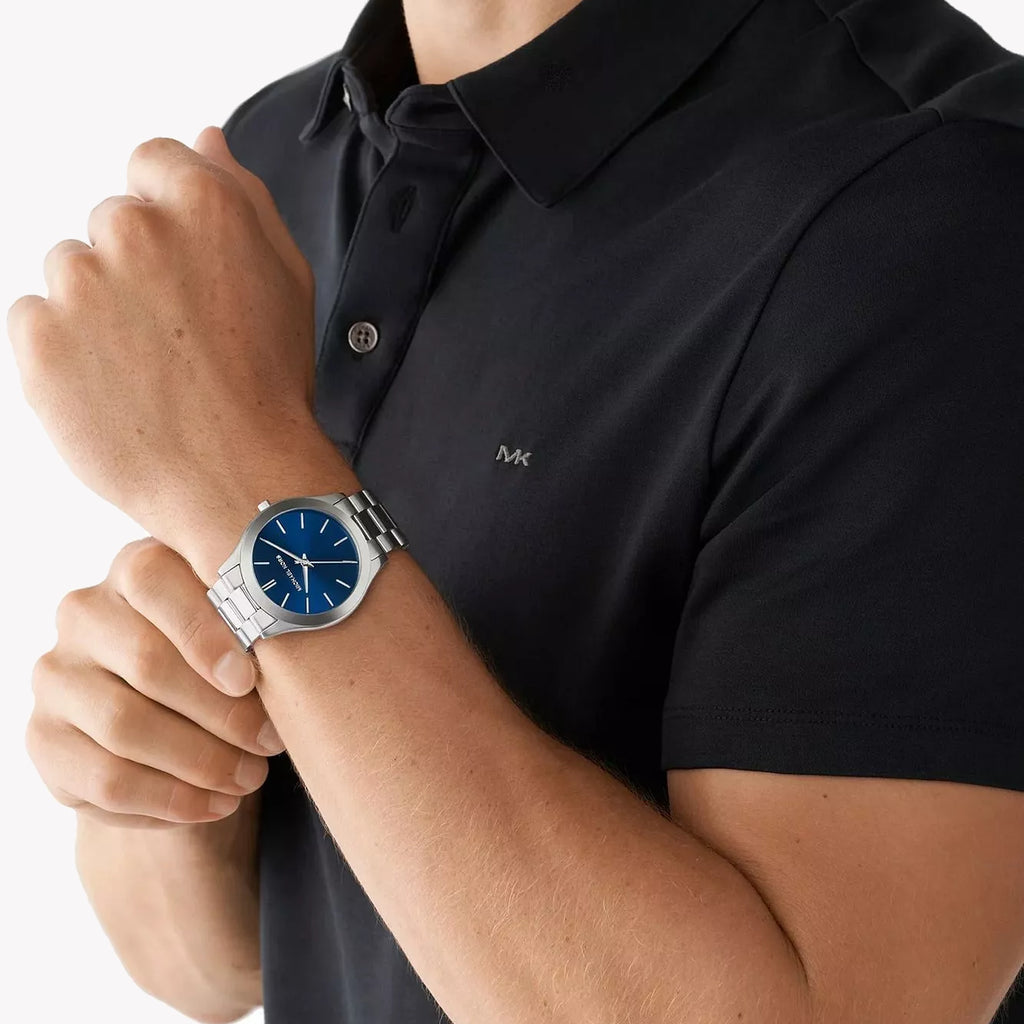 MICHAEL KORS MK1060SET - BOLD SOPHISTICATION MEN'S WATCH WITH STUNNING BLUE DIAL & SILVER STAINLESS STEEL-i-Watch-4
