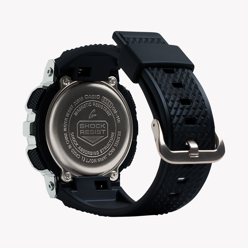 Casio G-Shock Gm-110b-1adr - Rugged Elegance Men's Watch With Black Stainless Steel & Led Functionality by i-watch