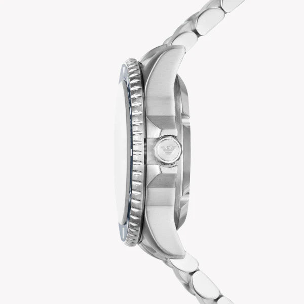 Emporio Armani Men's Silver Watch, Blue Dial | Ar60079 by i-watch