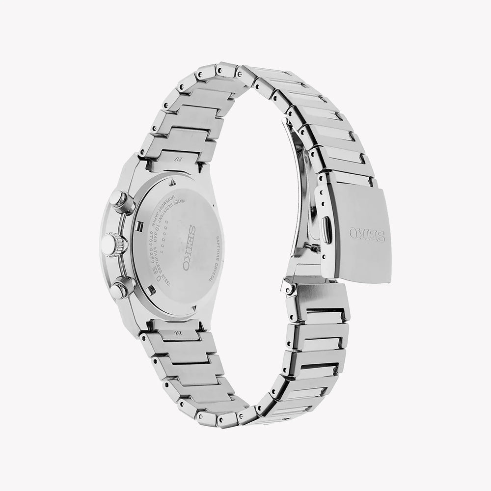 Seiko Men's Silver Stainless Steel, Black Dial | Ssb455p1 by i-watch