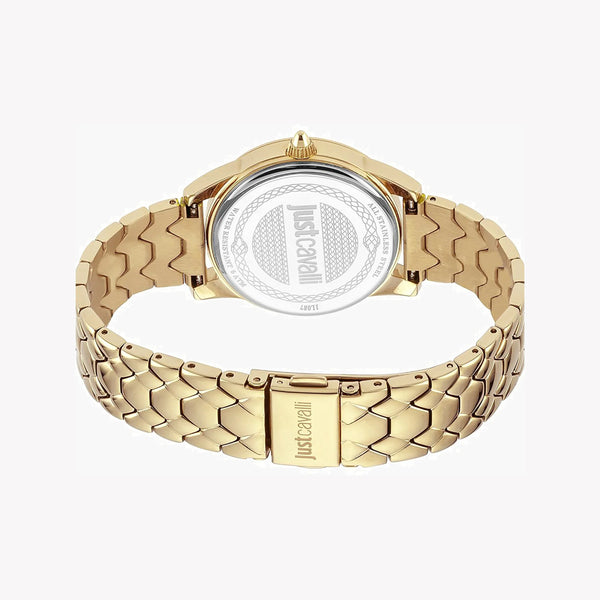 Just Cavalli Women's Gold Stainless Steel Watch, Silver Dial | Jc1l087m0055