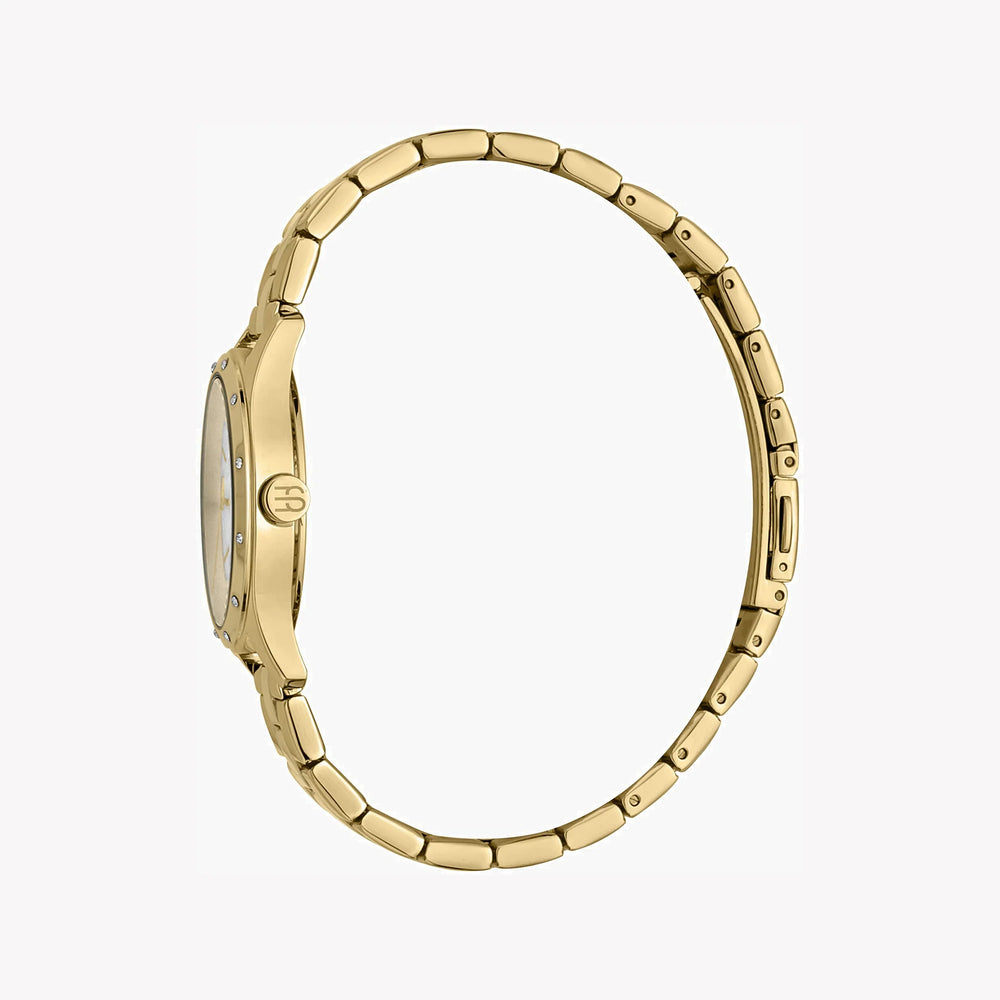 Esprit Women's Gold Stainless Steel Watch, Silver Dial | Es1l197m0035 by i-watch