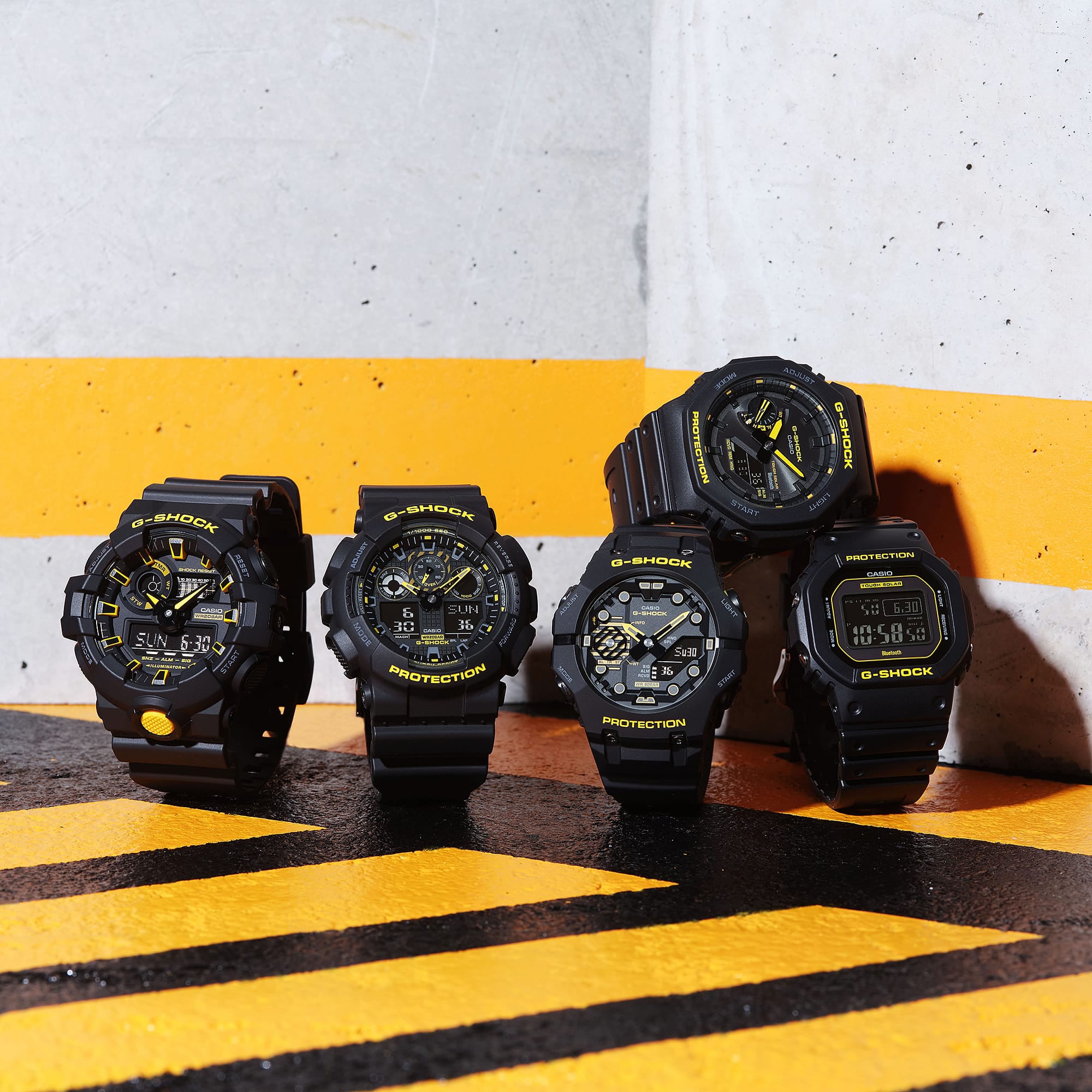 CASIO G-SHOCK GA-100CY-1ADR RUGGED ELEGANCE - BLACK POWERHOUSE Men's Watch with durable resin band and striking digital dial