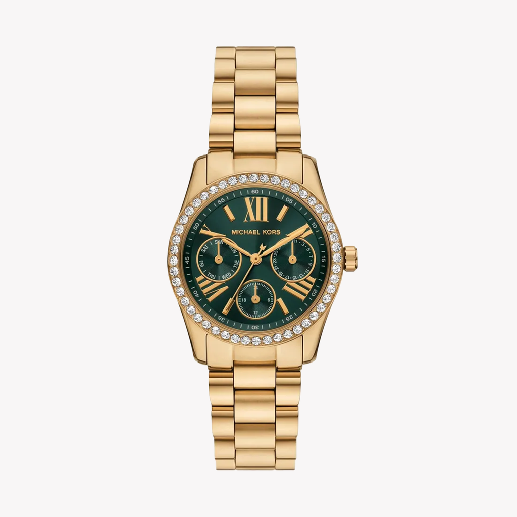 Michael Kors Women's Gold/Green Stainless Steel Watch | MK4924