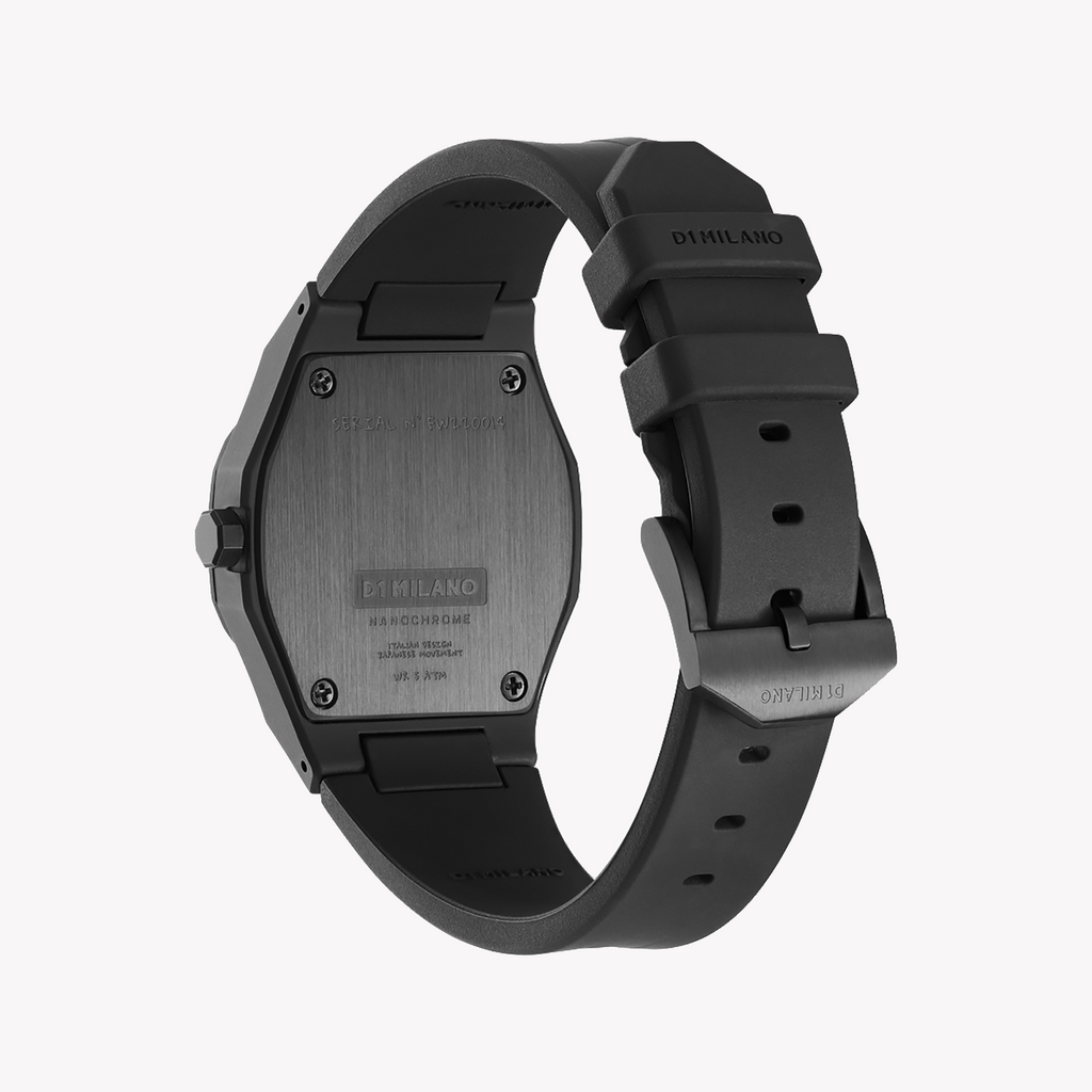 D1 MILANO Unisex Silicone Black Watch | D1-NCRJ04