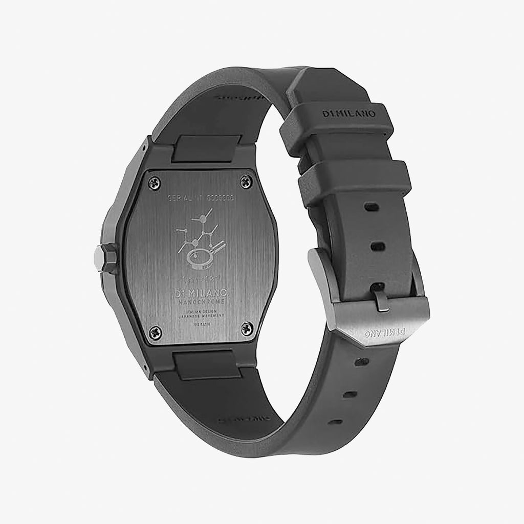 D1 MILANO Unisex Black Silicone Watch, Polycarbonate | D1-NCRJ03