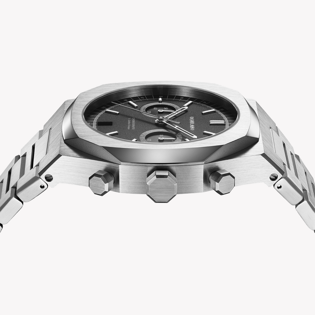 D1 MILANO Men's Stainless Steel Silver/Black Watch | D1-CHBJ08