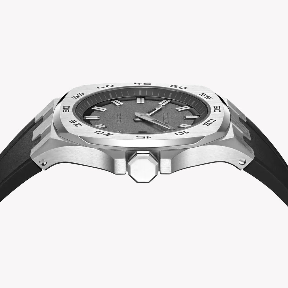 D1 Milano Men's Stainless Steel/Black Silicone Watch | D1-DTRJ01 by i-watch