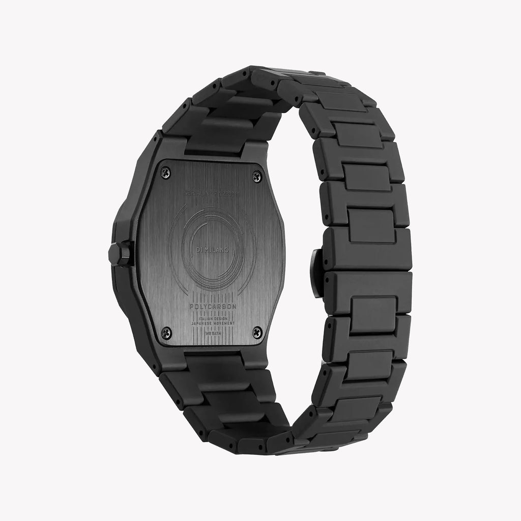 D1 MILANO Men's Black Polycarbonate Watch | D1-PCBJ28