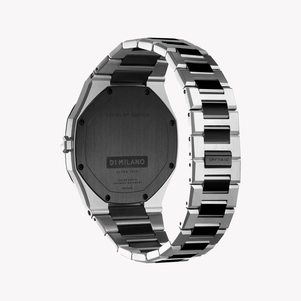 D1 MILANO Men's Stainless Steel Silver & Black Watch | D1-UTBU06 by i-watch