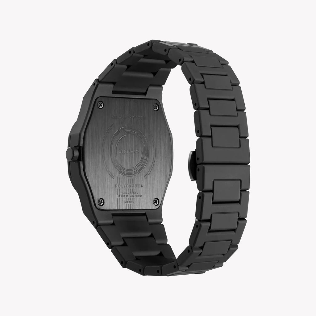 D1 MILANO Men's Black Polycarbonate Watch | D1-PCBJ27