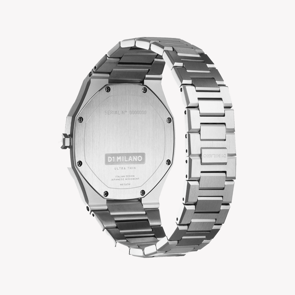 D1 MILANO Men's Stainless Steel Silver/Black Watch | D1-UTBJ32