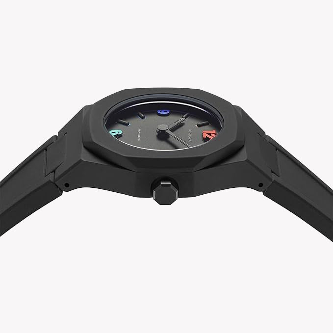 D1 MILANO Unisex Black Silicone Watch, Polycarbonate | D1-NCRJ03