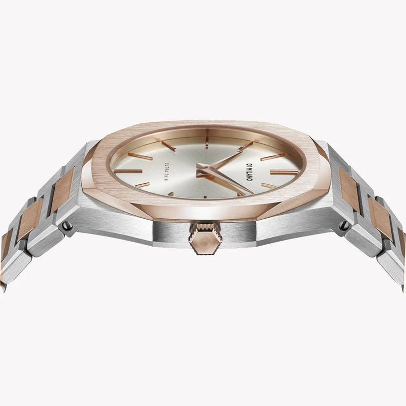 D1 MILANO Unisex Stainless Steel Silver & Rose Gold | D1-UTBJ01 by i-watch