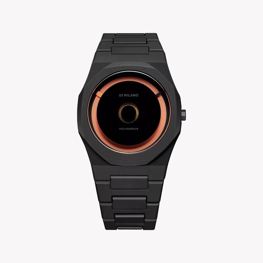 D1 MILANO Men's Black Polycarbonate Watch | D1-PCBJ27