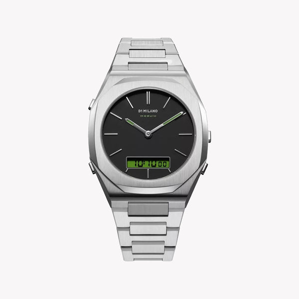 D1 MILANO Men's Stainless Steel Black Dial Watch | D1-DGBJ01 by i-watch
