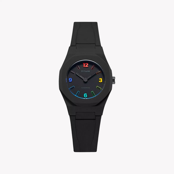 D1 MILANO Unisex Black Silicone Watch, Polycarbonate | D1-NCRJ03 by i-watch