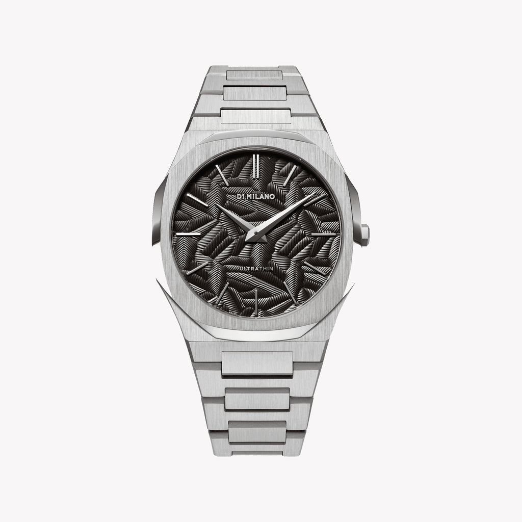 D1 MILANO Men's Stainless Steel Silver/Black Watch | D1-UTBJ32