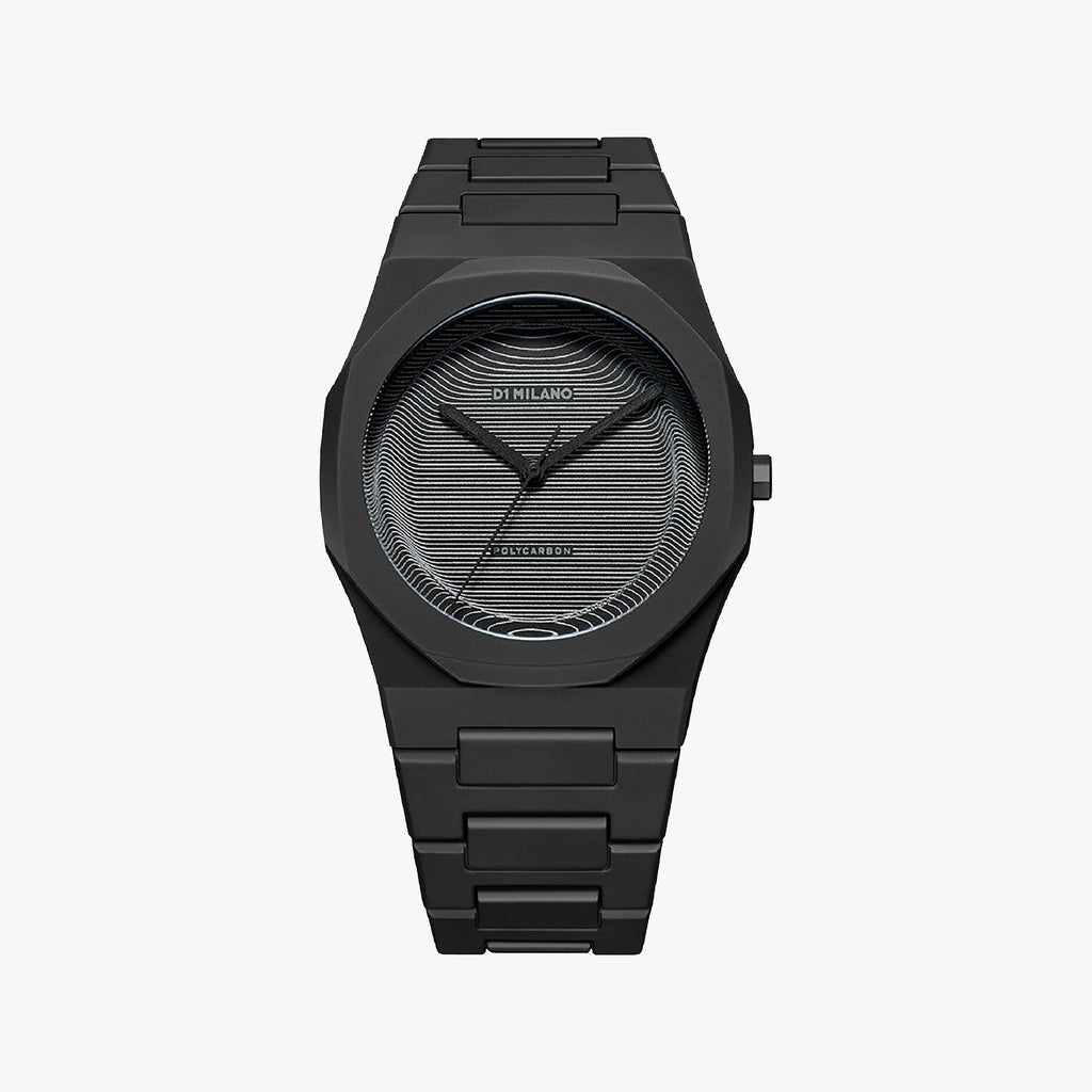 D1 MILANO Men's Black Polycarbonate Watch | D1-PCBJ23