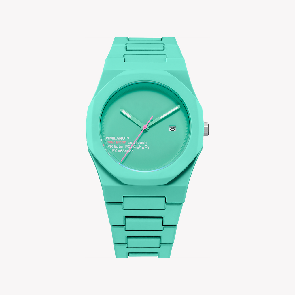 D1 MILANO Men's Green Polycarbonate Watch | D1-PCBJ31