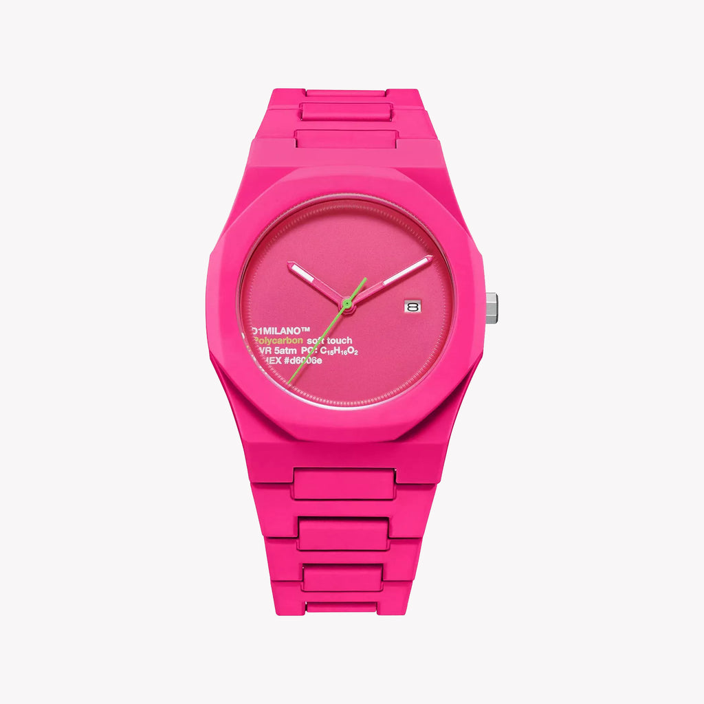 D1 MILANO Men's Pink Polycarbonate Watch | D1-PCBJ32