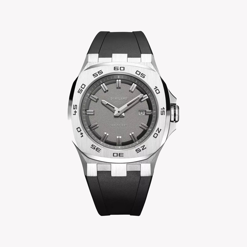 D1 Milano Men's Stainless Steel/Black Silicone Watch | D1-DTRJ01