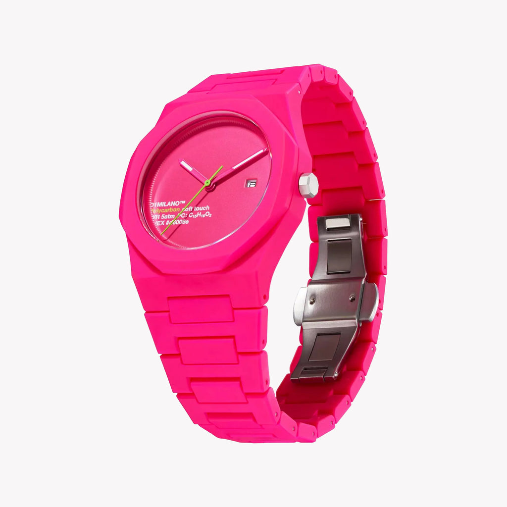 D1 MILANO Men's Pink Polycarbonate Watch | D1-PCBJ32