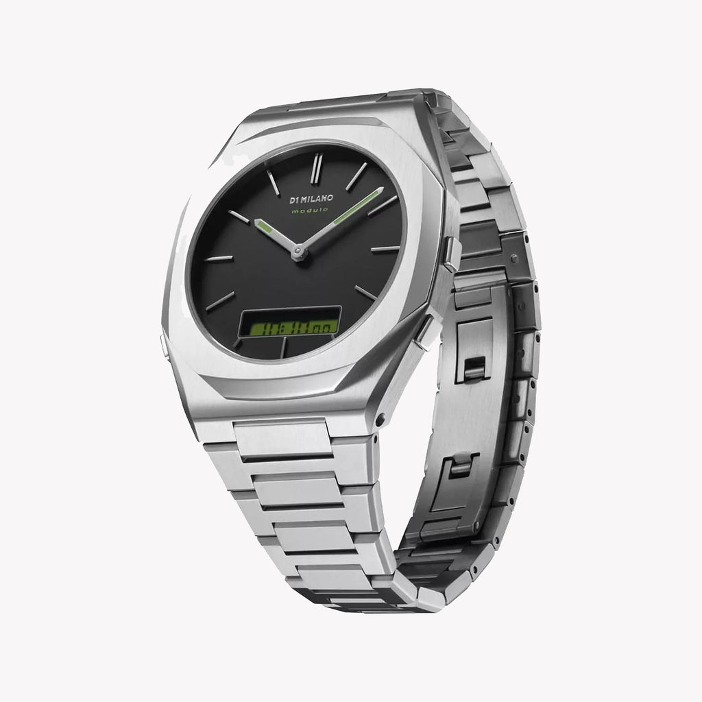 D1 MILANO Men's Stainless Steel Black Dial Watch | D1-DGBJ01