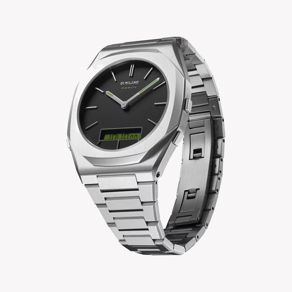 D1 MILANO Men's Stainless Steel Black Dial Watch | D1-DGBJ01 by i-watch