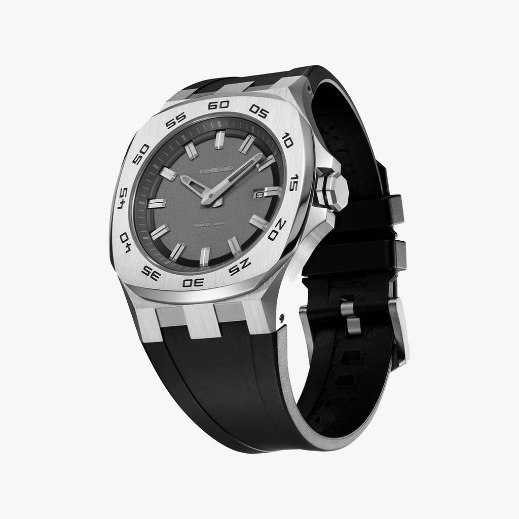 D1 Milano Men's Stainless Steel/Black Silicone Watch | D1-DTRJ01