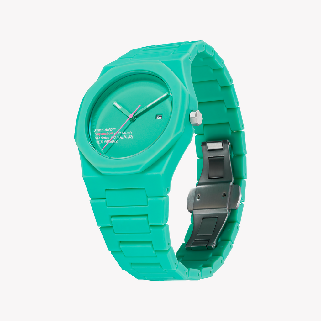 D1 MILANO Men's Green Polycarbonate Watch | D1-PCBJ31
