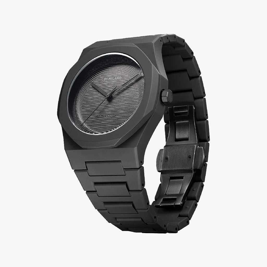 D1 MILANO Men's Black Polycarbonate Watch | D1-PCBJ23