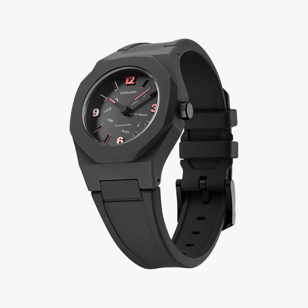 D1 MILANO Unisex Silicone Black Watch | D1-NCRJ04 by i-watch