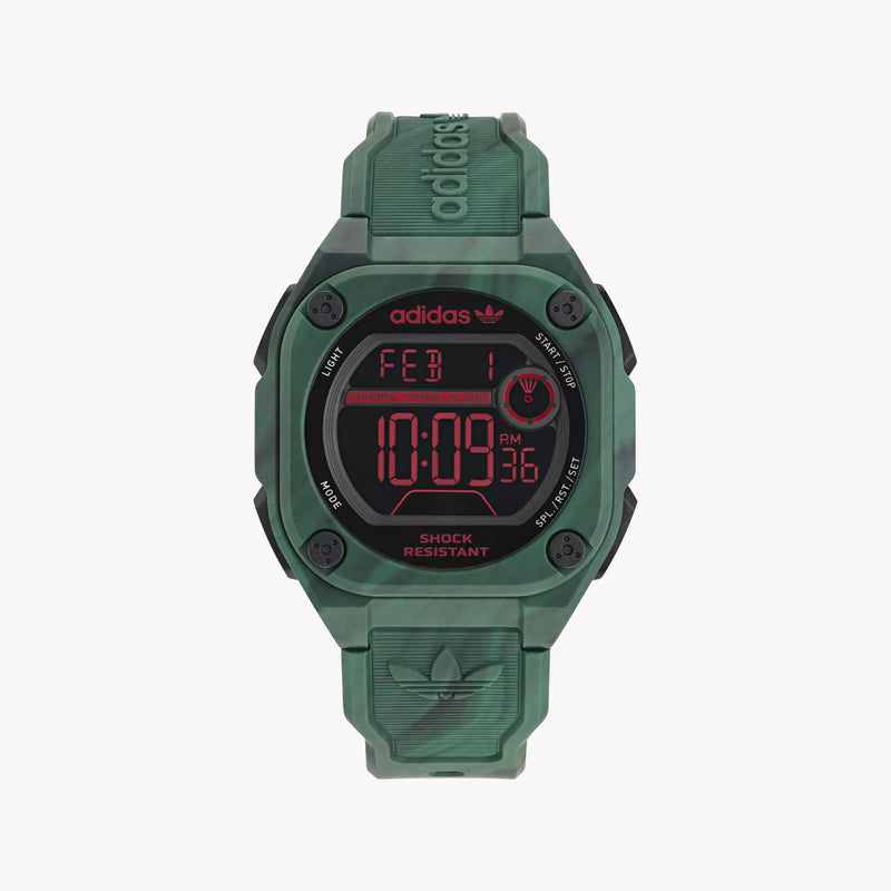 Adidas Aost23573 Digital Watch, Green | Men's Synthetic by i-watch