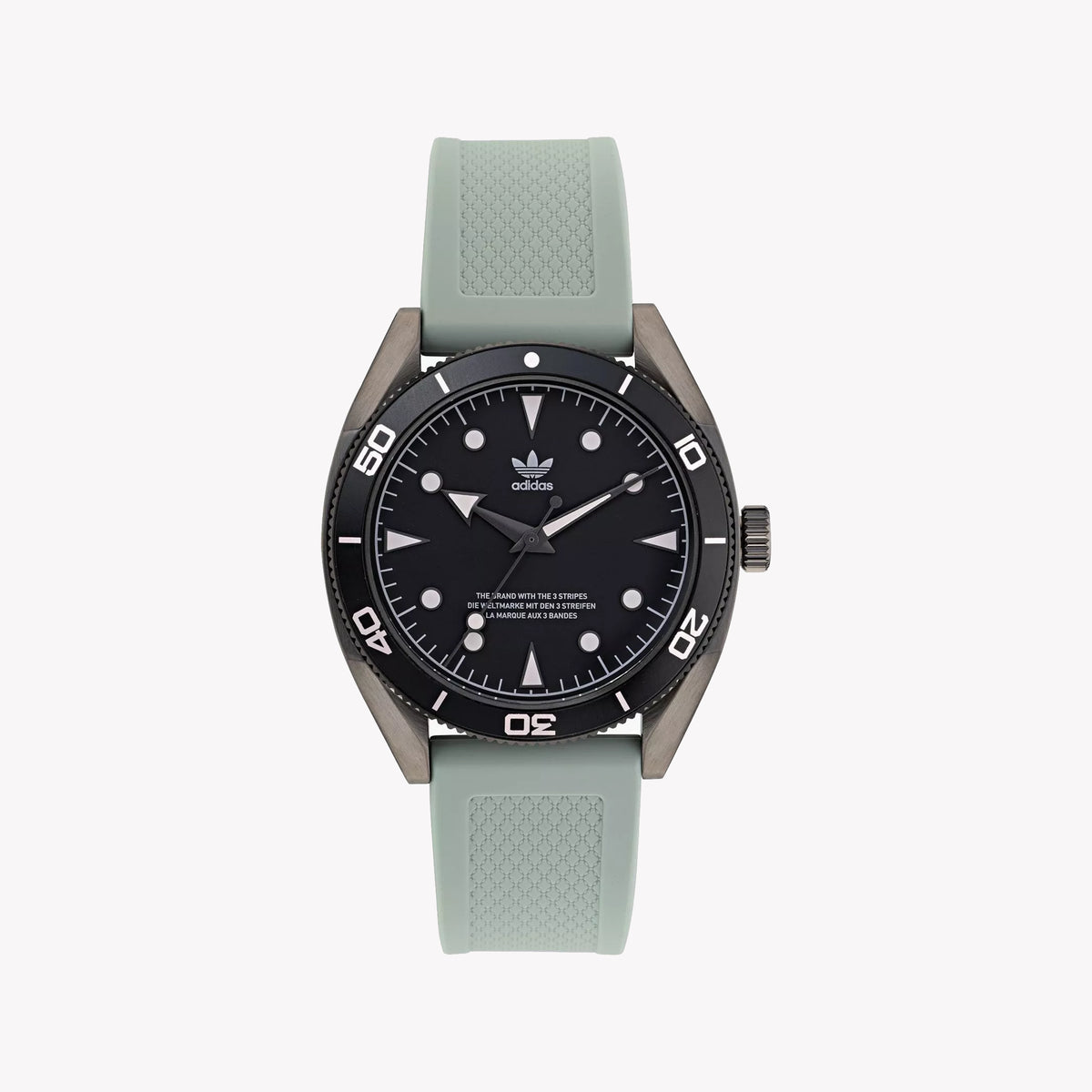 Adidas Unisex Black Stainless Steel & Green Rubber Watch | Aofh22001