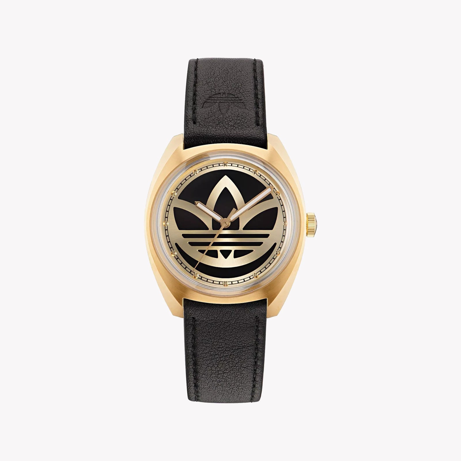 Adidas Unisex Black Leather & Gold Stainless Steel Watch | Aofh22512 by i-watch