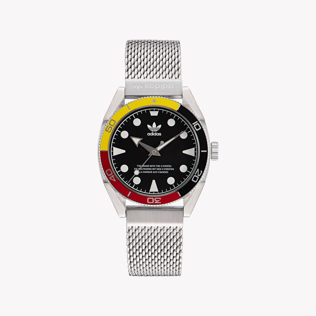 Adidas Men's Stainless Steel Watch, Silver/Black | Aofh22502