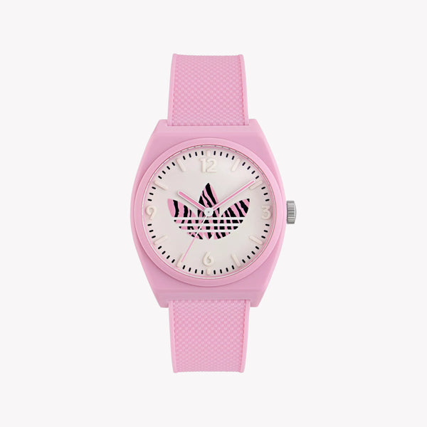 Adidas Women's Pink Rubber Watch, Synthetic/White | Aost23553 by i-watch