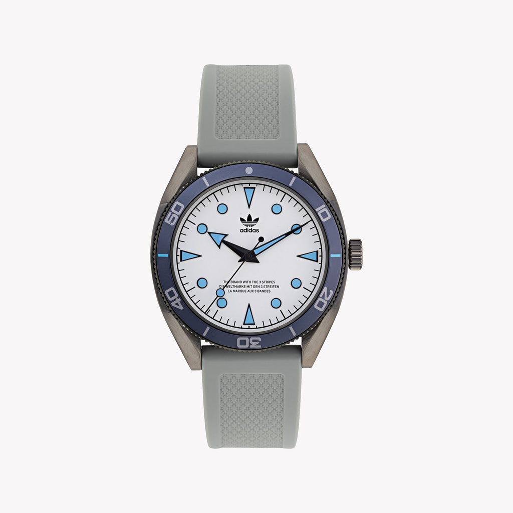 Adidas Men's Black Stainless Steel & Grey Silicone Watch | Aofh22003