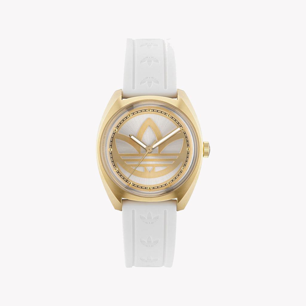 Adidas Unisex Stainless Steel/White Silicone Watch | Aofh23012