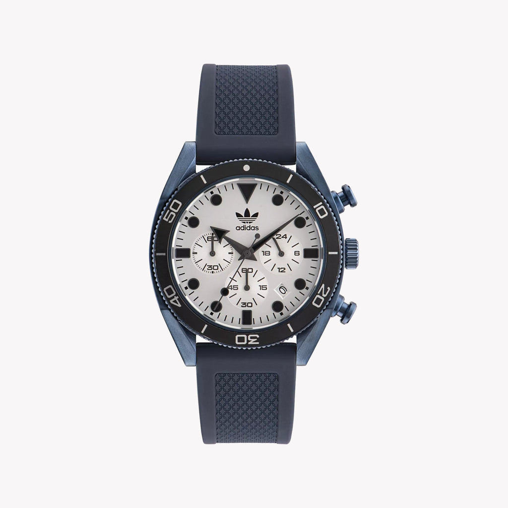 Adidas Unisex Sports Watch, Blue Silicone/Stainless Steel | Aofh23004