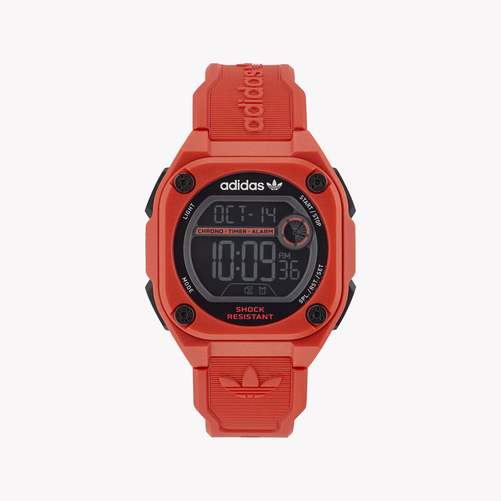 Adidas Unisex Red Silicone Digital Watch | Aost23063 by i-watch