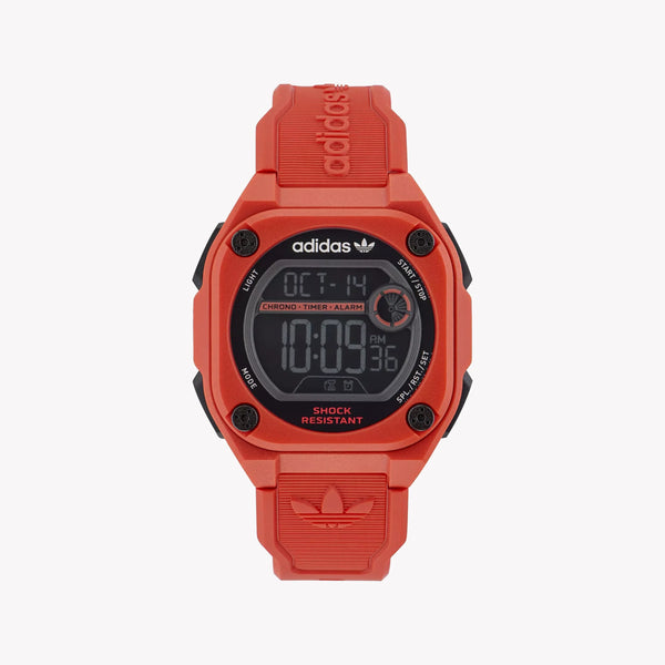 Adidas Unisex Red Silicone Digital Watch | Aost23063 by i-watch