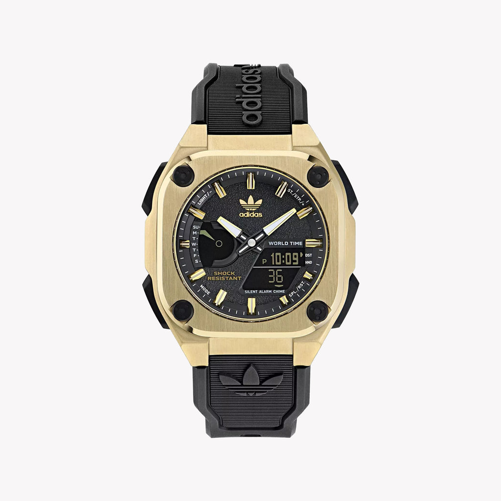 Adidas Unisex Stainless Steel/Black Rubber Watch | Aofh23501