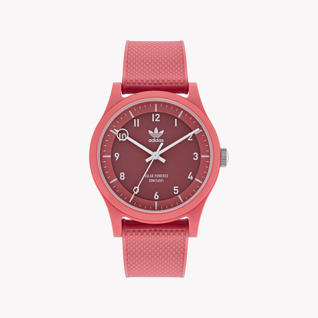 Adidas Women's Red Rubber Watch, Synthetic | Aost22046