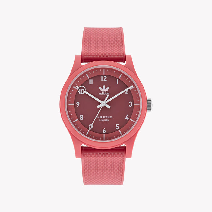 Adidas Women's Red Rubber Watch, Synthetic | Aost22046